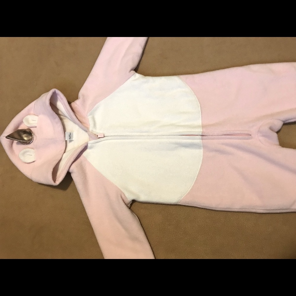 Old Navy Pink Unicorn hooded pajamas